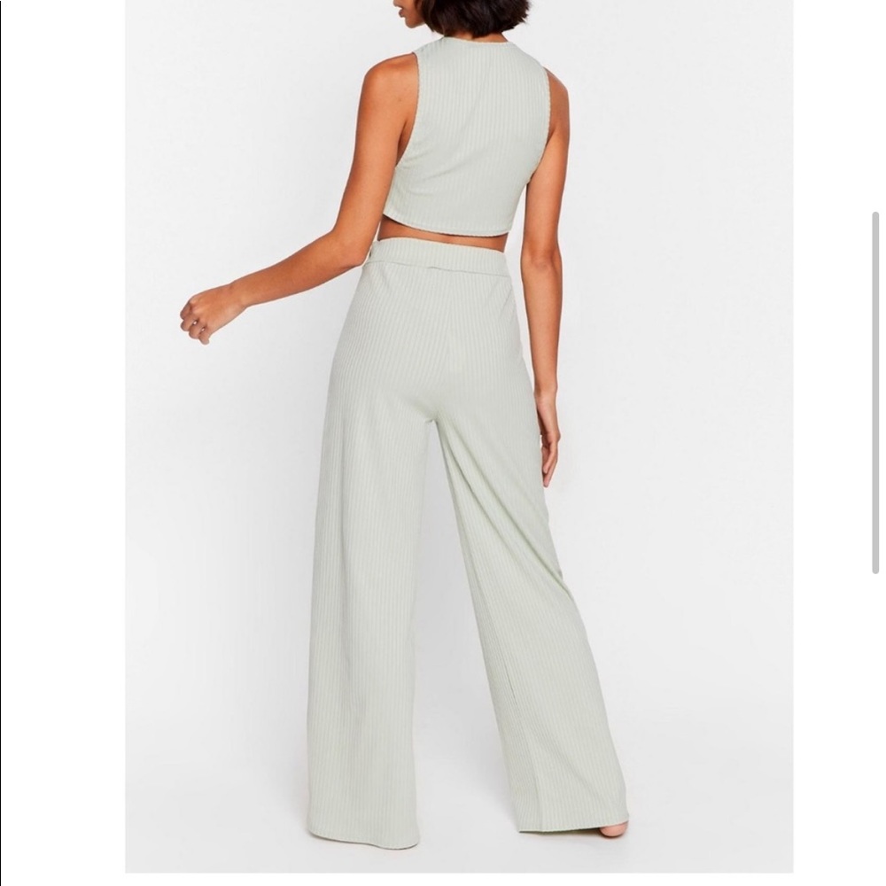 🎉HP🎉 Side Show Crop Top & Wide Leg Lounge Set
